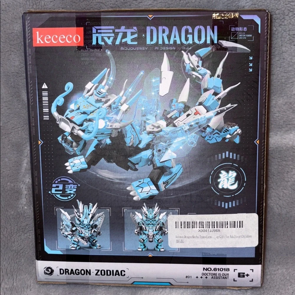 Dragon Mecha Transforming Mechanical Robot Dragon Model Building Block Set NEW